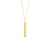 10K Yellow Gold Long Monogram Pendant