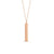 10K Rose Gold Long Monogram Pendant