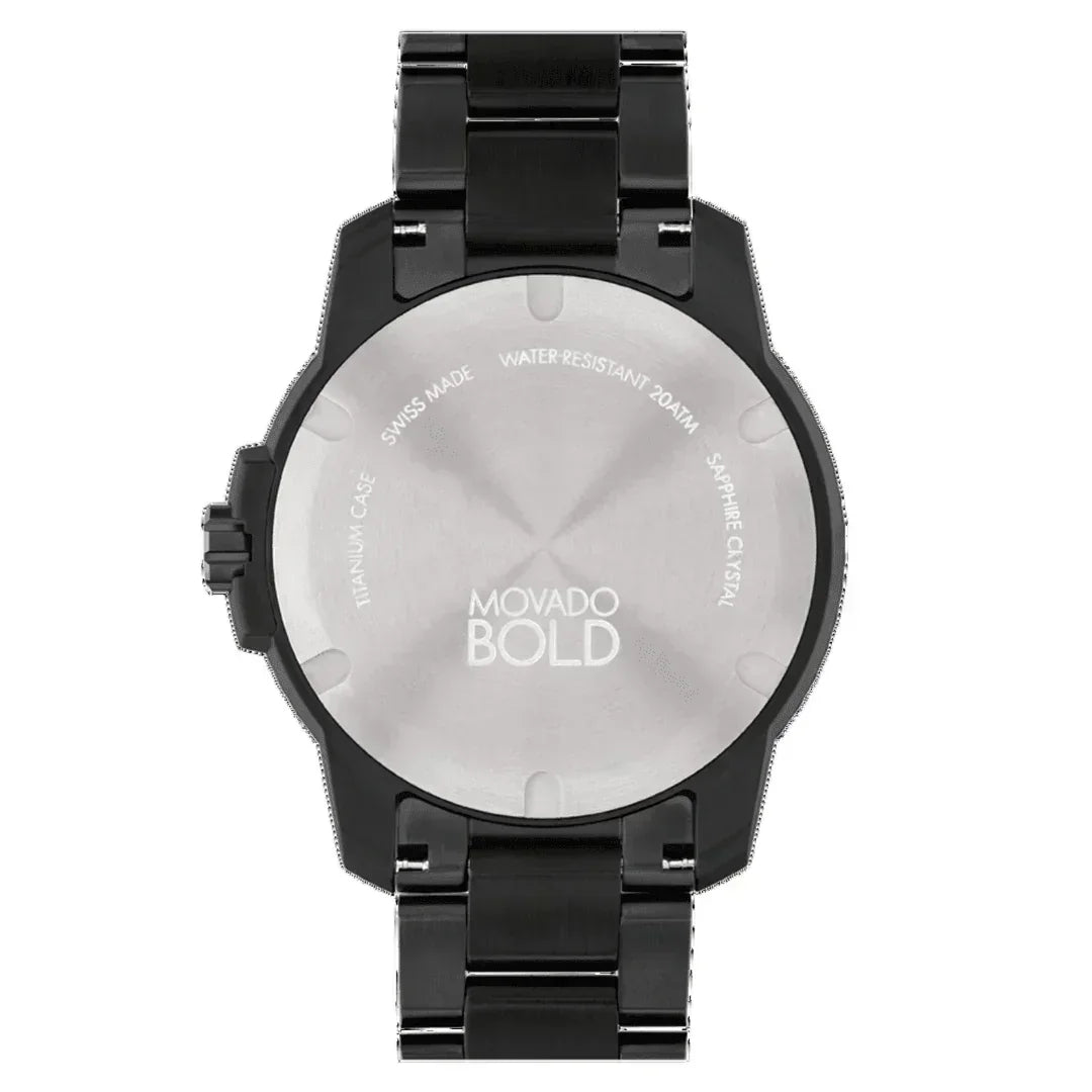 Movado Bold Titanium Quartz Mens Watch 3601128