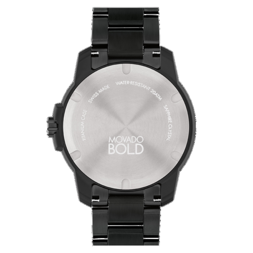 Movado Bold Titanium Quartz Mens Watch 3601128