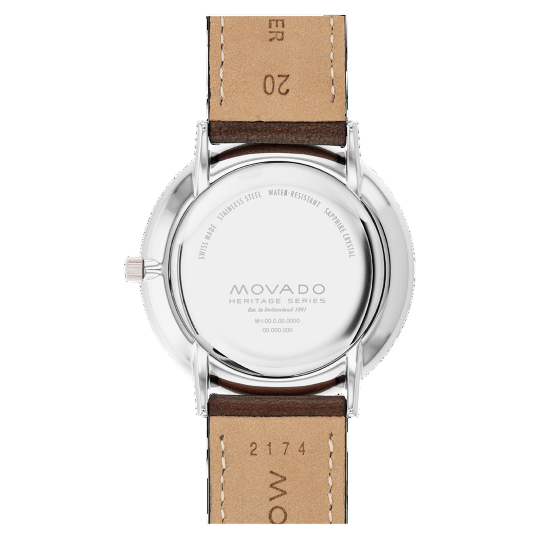 Movado Heritage Series Silhouette Quartz Mens Watch 3650187