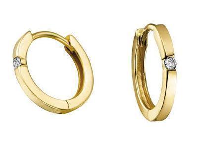 10K Yellow Gold 0.04TDW Diamond Earrings 20041