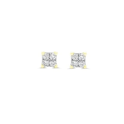10K Yellow Gold 0.06TDW Diamond Baby Earrings