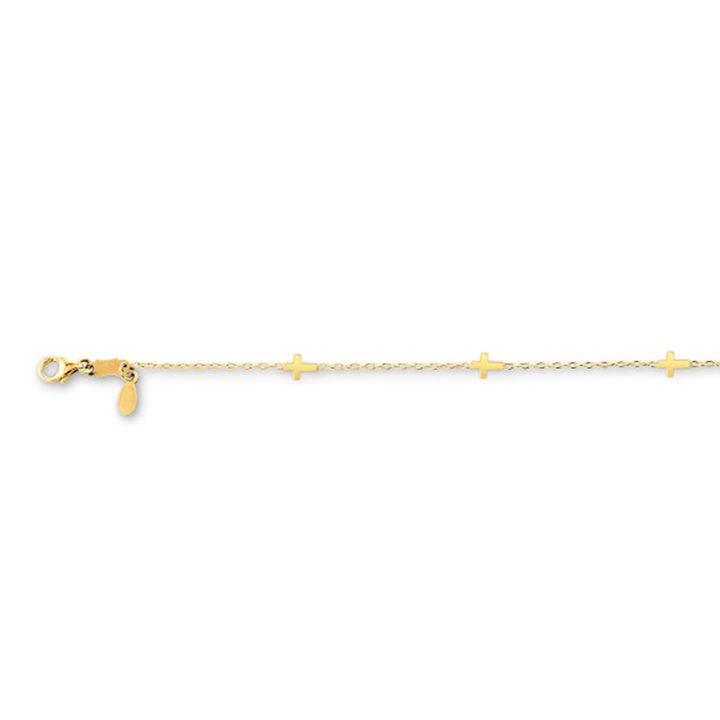 10K Yellow Gold 5/6&quot; Adjustable Bracelet