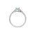 10K White Gold 6X4MM Aquamarine 0.06TDW Gemstone Ring