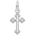 Sterling Silver Bottony Cross Accent Charm