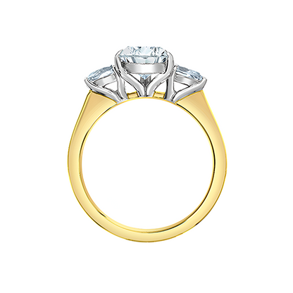14K Yellow Gold 2.48TDW Pear Lab Grown Diamond Engagement Ring