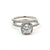 1.00TDW Lab Grown Diamond Ring Bridal Set in 14K White Gold