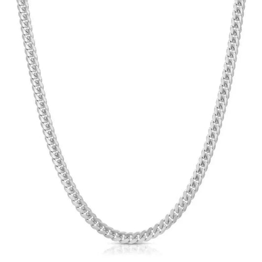Sterling Silver 18" 4mm Cuban Link Chain
