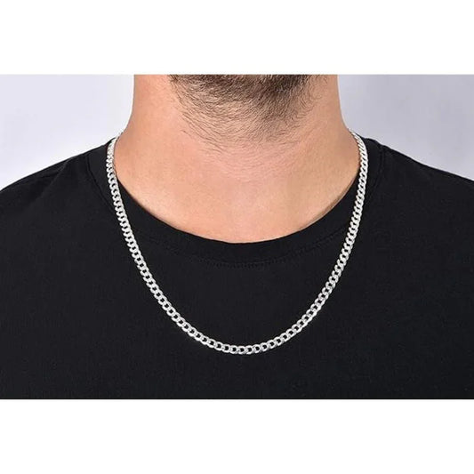 Sterling Silver 20" 5.5mm Cuban Link Chain