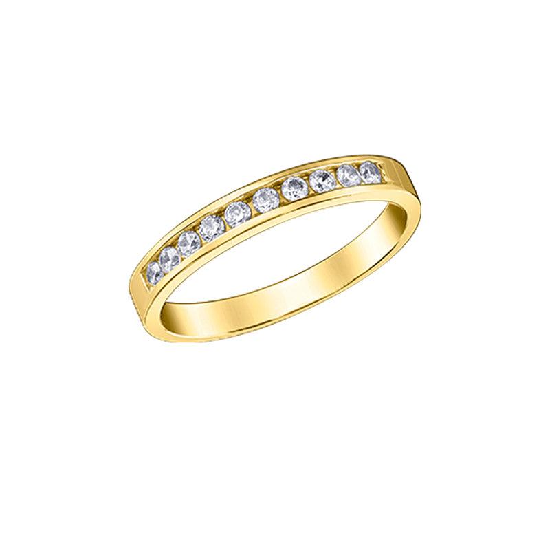 14K Yellow Gold 0.25TDW Diamond Channel Set Band