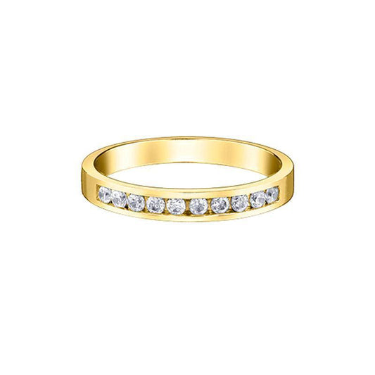 14K Yellow Gold 0.25TDW Diamond Channel Set Band