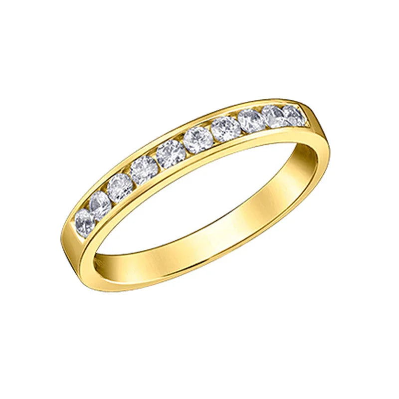 14K Yellow Gold 0.33TDW Diamond Channel-Set Band