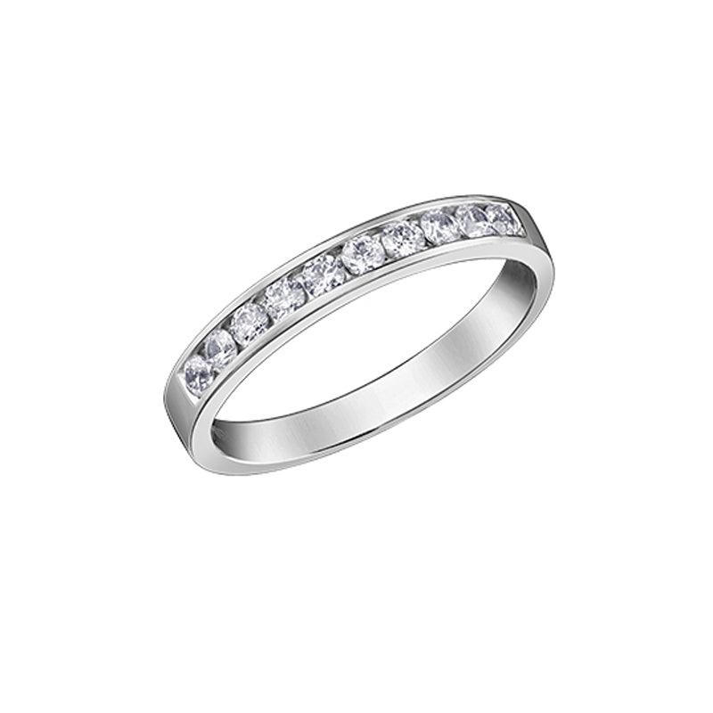 14K White Gold 0.33TDW Diamond Channel Set Band