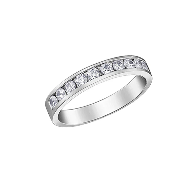 14K White Gold 0.50TDW Diamond Channel Set Band
