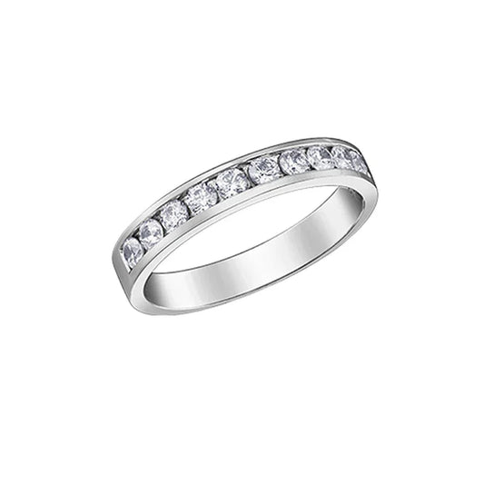 14K White Gold 0.50TDW Diamond Channel Set Band