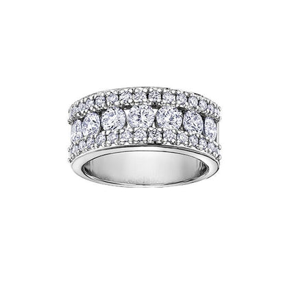 2.00TDW Diamond 14K White Gold Anniversary Band