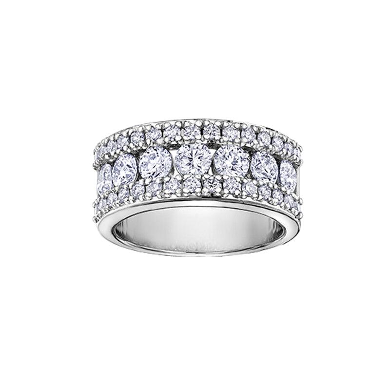 2.00TDW Diamond 14K White Gold Anniversary Band