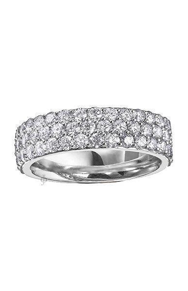 14K White Gold 1.00TDW Diamond Anniversary-Wedding Band