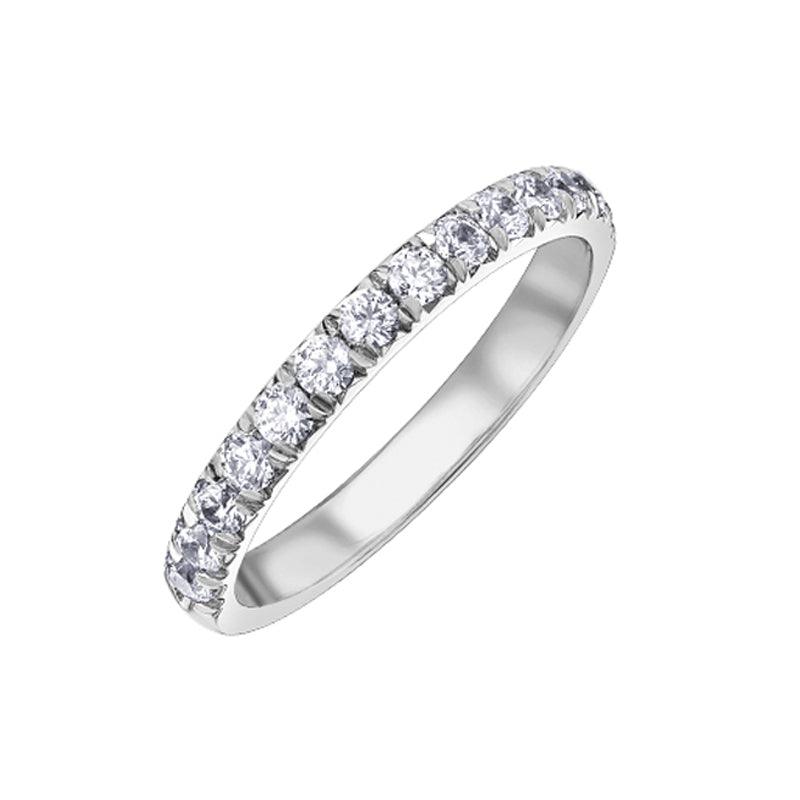 14K White Gold 0.50TDW Diamond Wedding Band