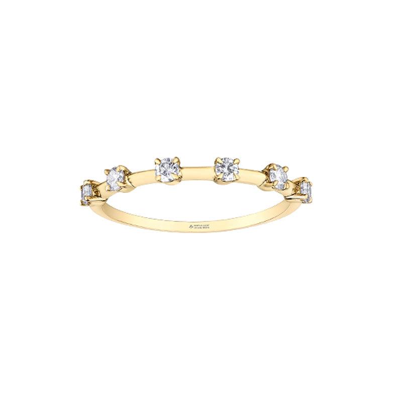 14K Yellow Gold 0.25TDW Canadian Diamond Band