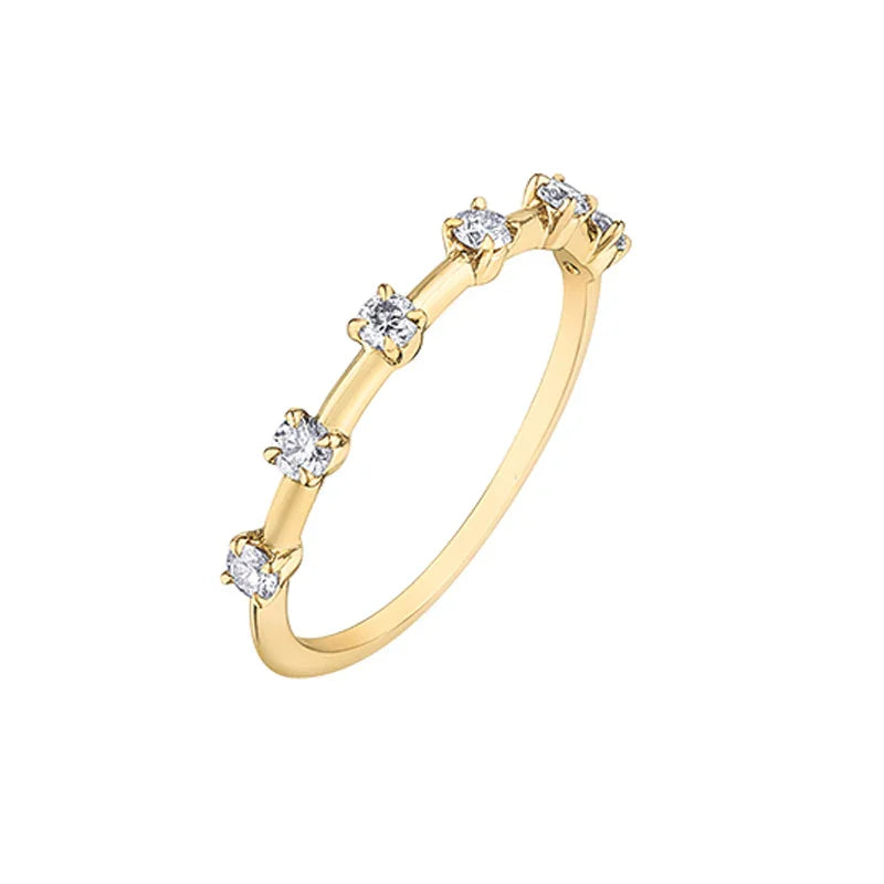 14K Yellow Gold 0.25TDW Canadian Diamond Band
