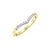 10K Yellow Gold 0.12TDW Diamond Curve Band