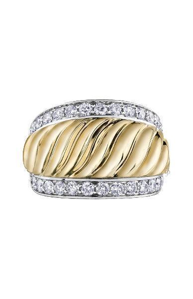 10K Yellow and White Gold 1.00TDW Diamond Special Occasion Ring