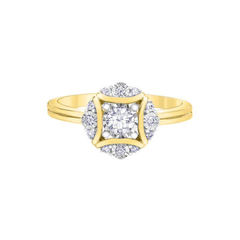 10K Yellow Gold 0.30TDW Diamond Engagement Ring