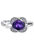 10K White Gold Amethyst and Diamond Ring