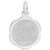 Sterling Silver Happy Birthday Scalloped Disc Charm