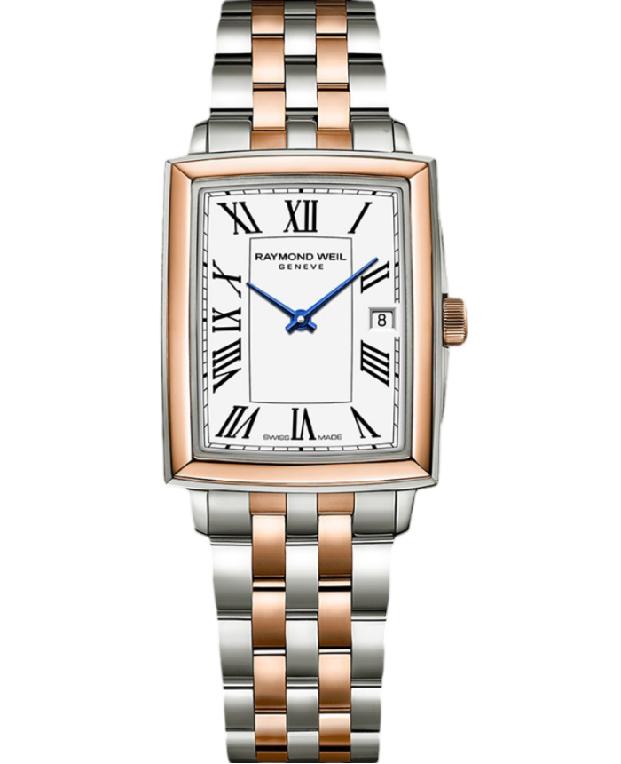 Raymond Weil Toccata Ladies Two-tone Rose Gold Quartz Steel Watch, 22.6 x 28.1mm 5925-sp5-00300