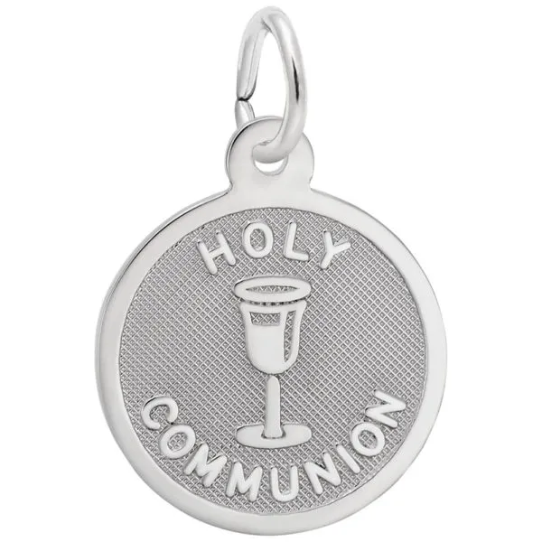 Petite Holy Communion Sterling Silver Disc Charm