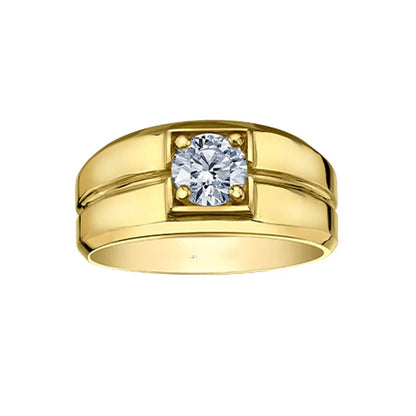 1.04ct Lab Grown Diamond Men’s Solitaire Ring in 14K Yellow Gold