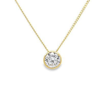 10K Yellow Gold 0.70CT Lab Diamond Solitaire Pendant