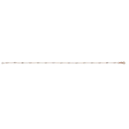 10K Rose Gold Shimmers Anklet