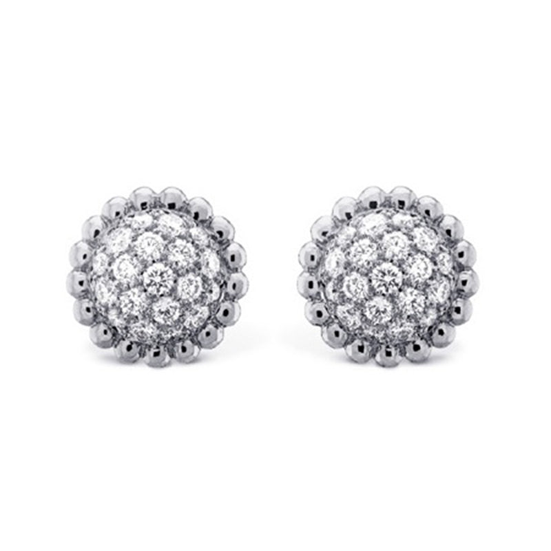 Sterling Silver White Gold Plated 0.70ct Lab Grown Diamond Stud Earrings