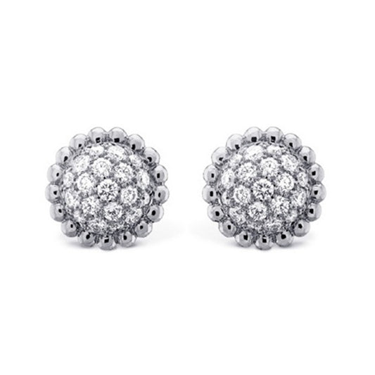 Sterling Silver White Gold Plated 0.70ct Lab Grown Diamond Stud Earrings