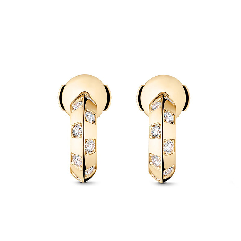 0.20ct Lab-Grown Diamond Yellow Gold Plated Sterling Silver Huggie Earrings