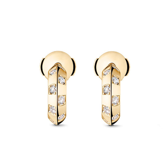 0.20ct Lab-Grown Diamond Yellow Gold Plated Sterling Silver Huggie Earrings