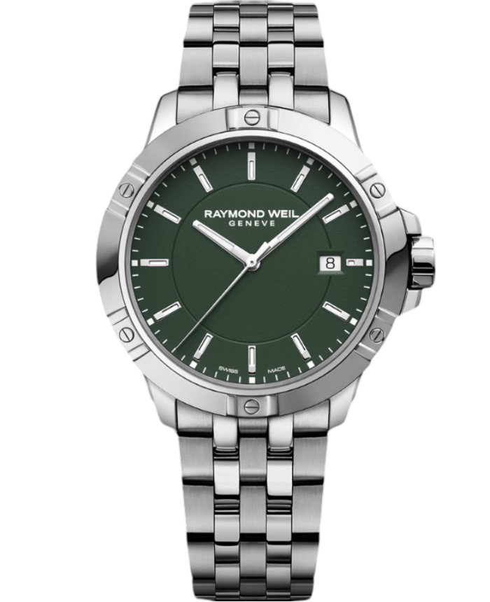 Raymond Weil Tango Classic Men’s Quartz Green Dial Bracelet Watch, 41mm 8160-st-52041