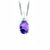 February Birthstone Pendant with Diamond Accent set in 10K White Gold