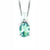 March Birthstone Pendant with Diamond Accent set in 10K White Gold