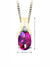 June Birthstone Pendant with Diamond Accent set in 10K Yellow gold