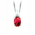July Birthstone Pendant with Diamond Accent set in 10K White Gold