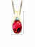 July Birthstone Pendant with Diamond Accent set in 10K Yellow gold