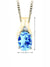 December Birthstone Pendant with Diamond Accent set in 10K Yellow gold