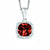 January Birthstone Pendant with Diamond Accent set in Sterling Silver