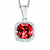 July Birthstone Pendant with Diamond Accent set in Sterling Silver