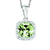 August Birthstone Pendant with Diamond Accent set in Sterling Silver